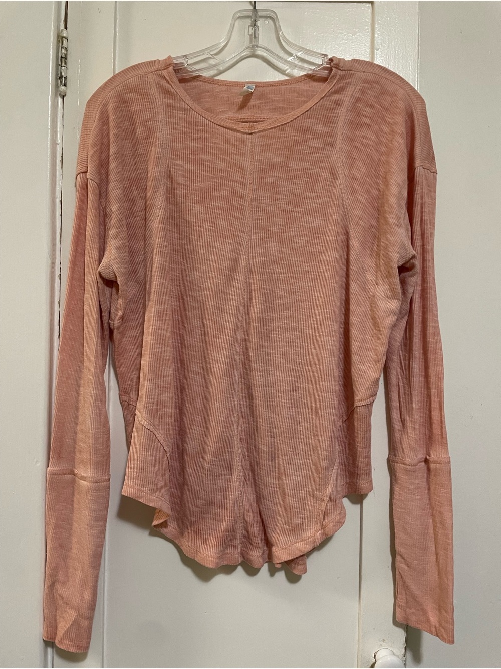 FP Movement by Free People Ribbed Long Sleeve Top - Dusty Rose